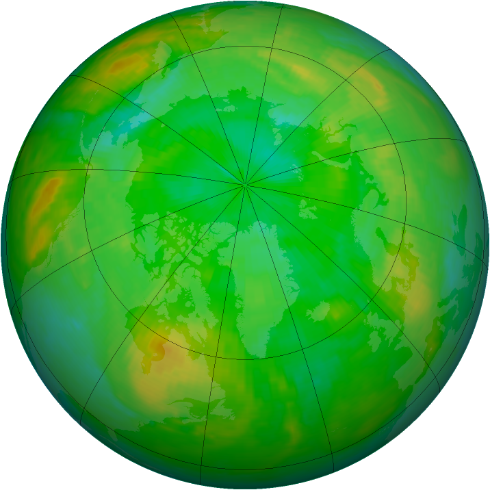 Arctic ozone map for 26 July 1987